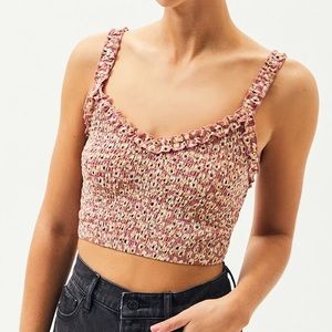 Pacsun LA Hearts All Over Smocked Tank